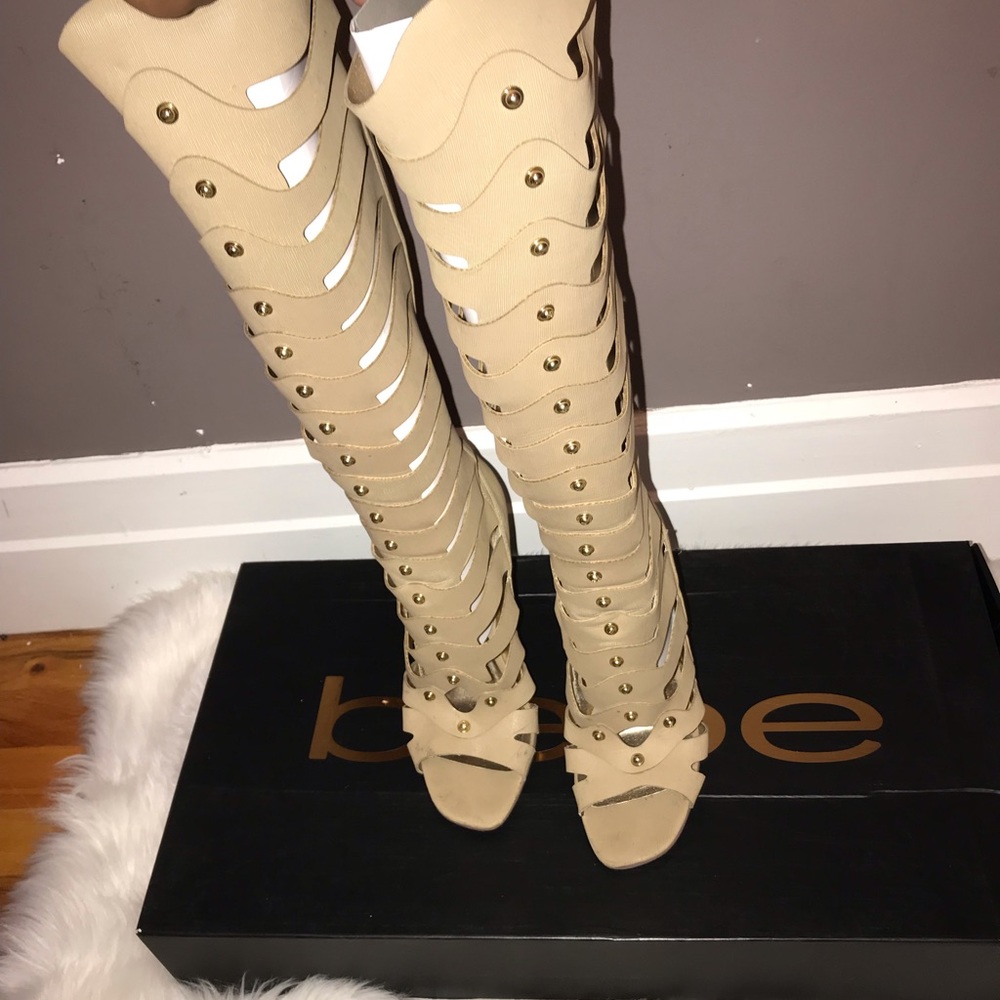 Bebe knee high heels